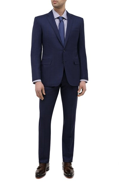 Кожаные монки SANTONI темно-коричневого цвета по цене 111000 руб., арт. MCCR11652MC1HVVDT50, фото 2 Кожаные монки SANTONI, арт. MCCR11652MC1HVVDT50, фото 2