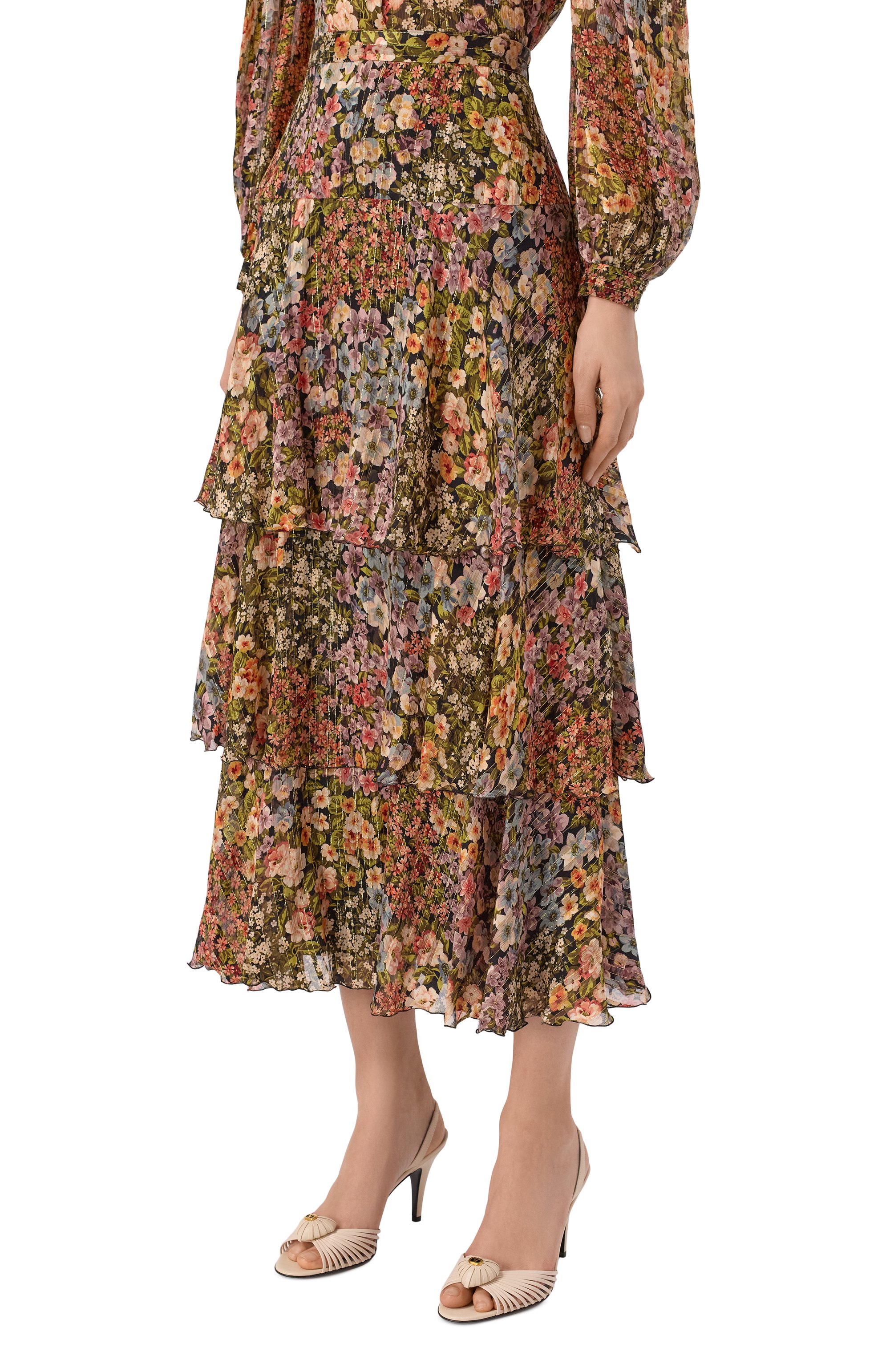 Шелковая юбка VALENTINO, арт. 8B3RAEN1/A08, фото 4