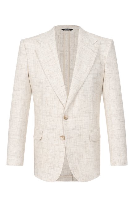 Мужской пиджак из вискозы и льна DOLCE & GABBANA, арт. G2WJ6T/HUMWB