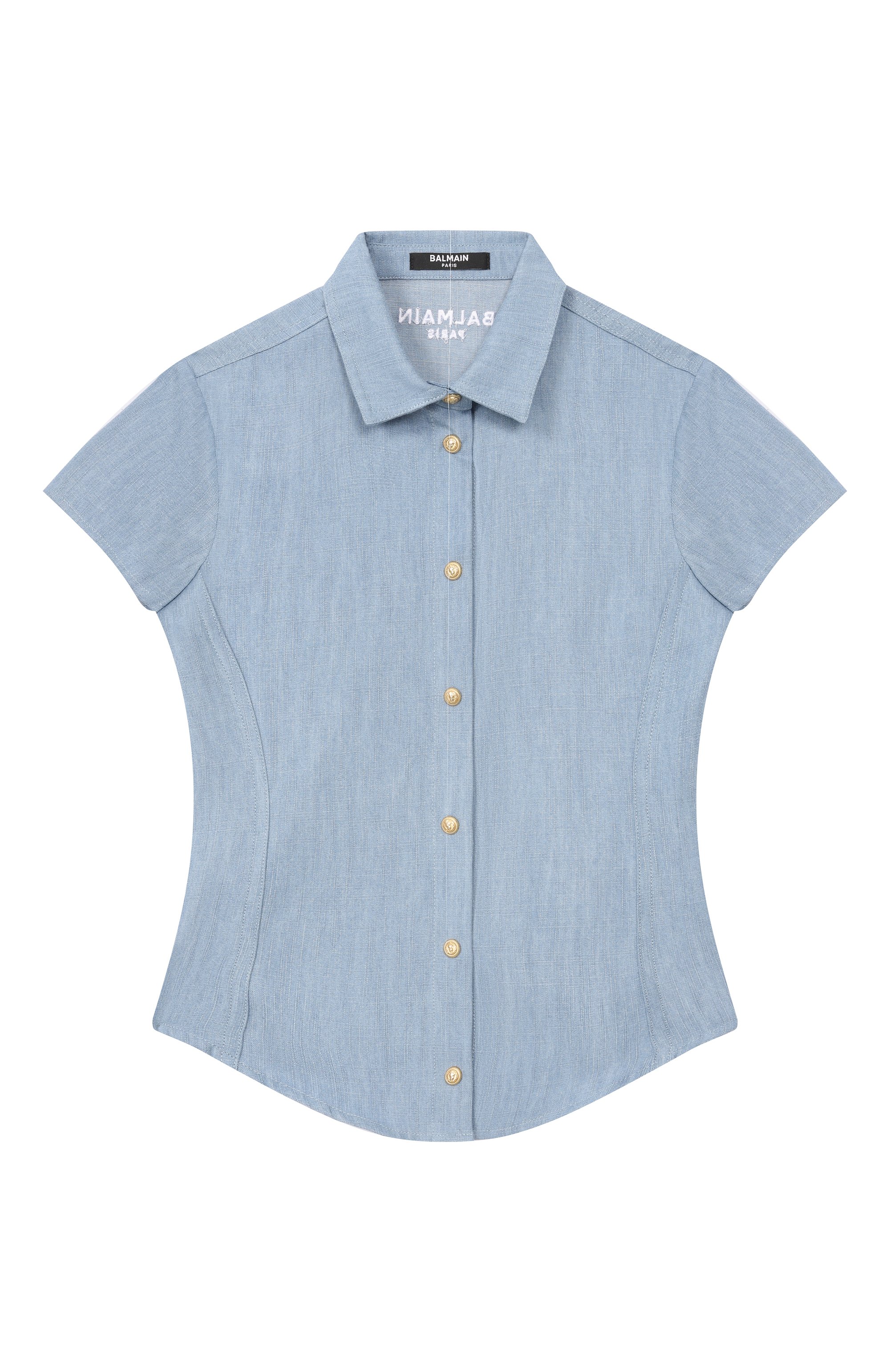 Рубашка из хлопка и лиоцелла BALMAIN, арт. BY5A71, фото 1