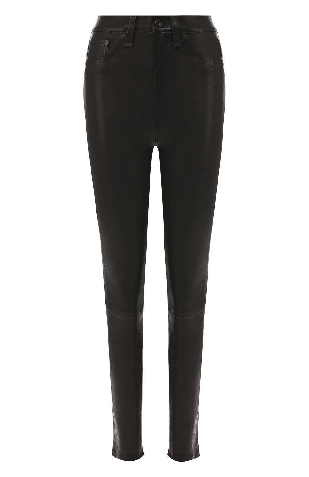 Кожаные брюки RAG AND BONE черного цвета по цене 110500 руб., арт. W1632L034BLK, фото 1 Кожаные брюки RAG AND BONE, арт. W1632L034BLK, фото 1
