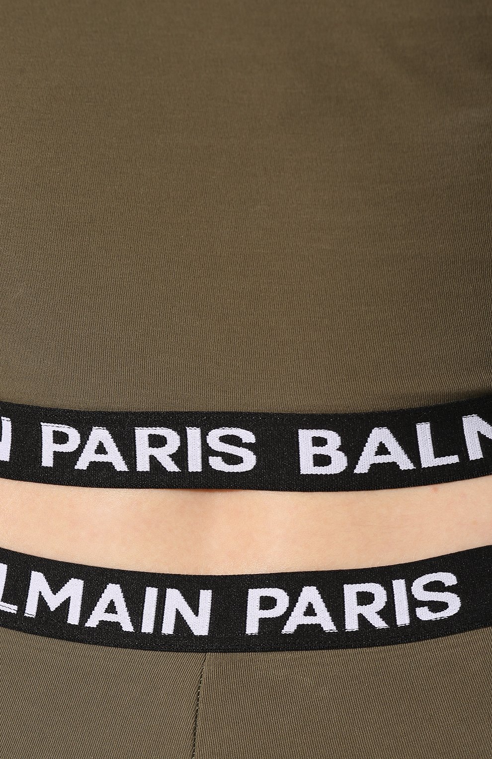 Хлопковый лонгслив BALMAIN хаки цвета по цене 33300 руб., арт. BPM005010, фото 5 Хлопковый лонгслив BALMAIN, арт. BPM005010, фото 5