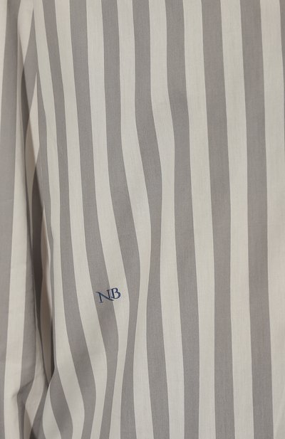 Хлопковая рубашка NOBLE&BRULEE серого цвета по цене 41200 руб., арт. NB100422/7, фото 5 Хлопковая рубашка NOBLE&BRULEE, арт. NB100422/7, фото 5