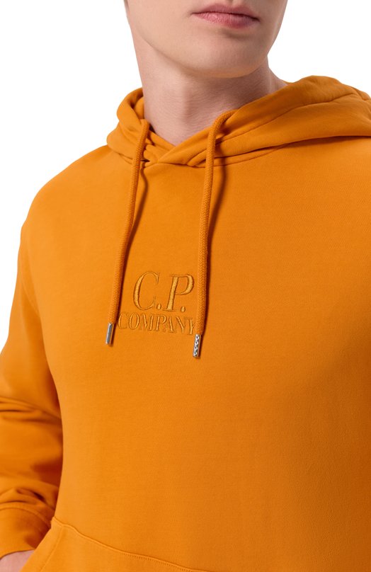 Хлопковое худи C.P. Company 20CMSS037B/110044R Оранжевый  20CMSS037B/110044R Фото 5