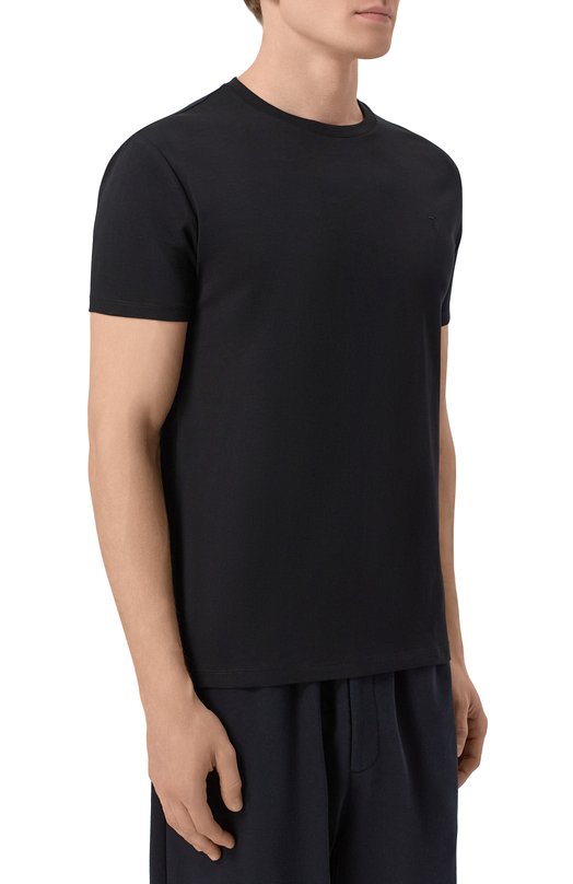 Хлопковая футболка Trussardi G0228000123N Чёрный  G0228000123N Фото 3