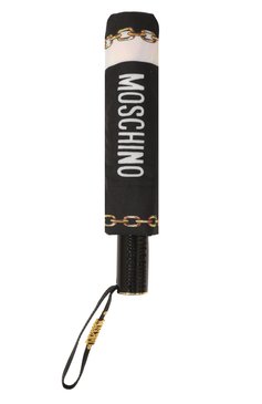 Женский складной зонт MOSCHINO черного цвета, арт. 8951-0PENCL0SEA | Фото 4 (Материал: Металл, Текстиль, Синтетический материал; Нос: Не проставлено)