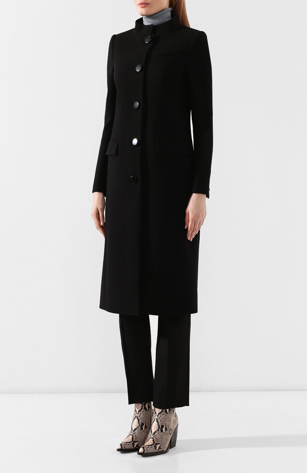 Шерстяное пальто GIVENCHY черного цвета по цене 290500 руб., арт. BWC05B127Y, фото 3 Шерстяное пальто GIVENCHY, арт. BWC05B127Y, фото 3