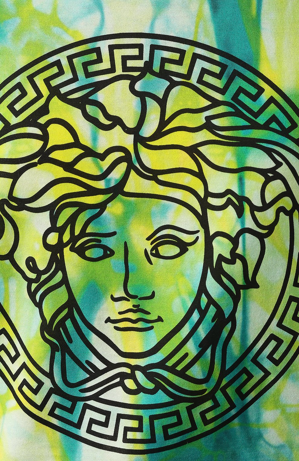 Хлопковая футболка VERSACE зеленого цвета по цене 47450 руб., арт. A86601/A234717, фото 5 Хлопковая футболка VERSACE, арт. A86601/A234717, фото 5