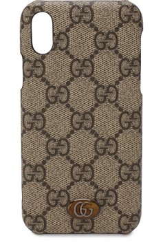 Чехол для iphone x gg supreme GUCCI бежевого цвета, арт. 525053/9I6DS | Фото 1 (Материал внутренний: Не назначено; Региональные ограничения белый список (Axapta Mercury): Не проставлено; Нос: Не проставлено)