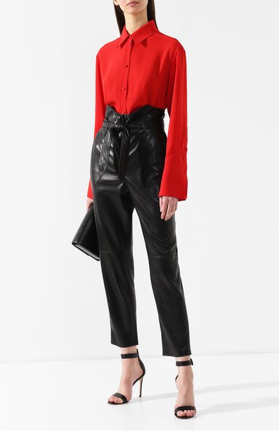 Брюки с завышенной талией NANUSHKA, арт. ETHAN_BLACK_VEGAN LEATHER, фото 2