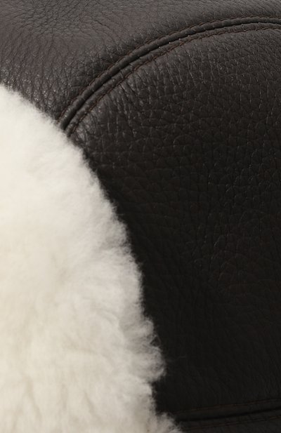 Кожаная шапка-ушанка майкл с мехом нутрии FURLAND, арт. 0201414120003200004, фото 3