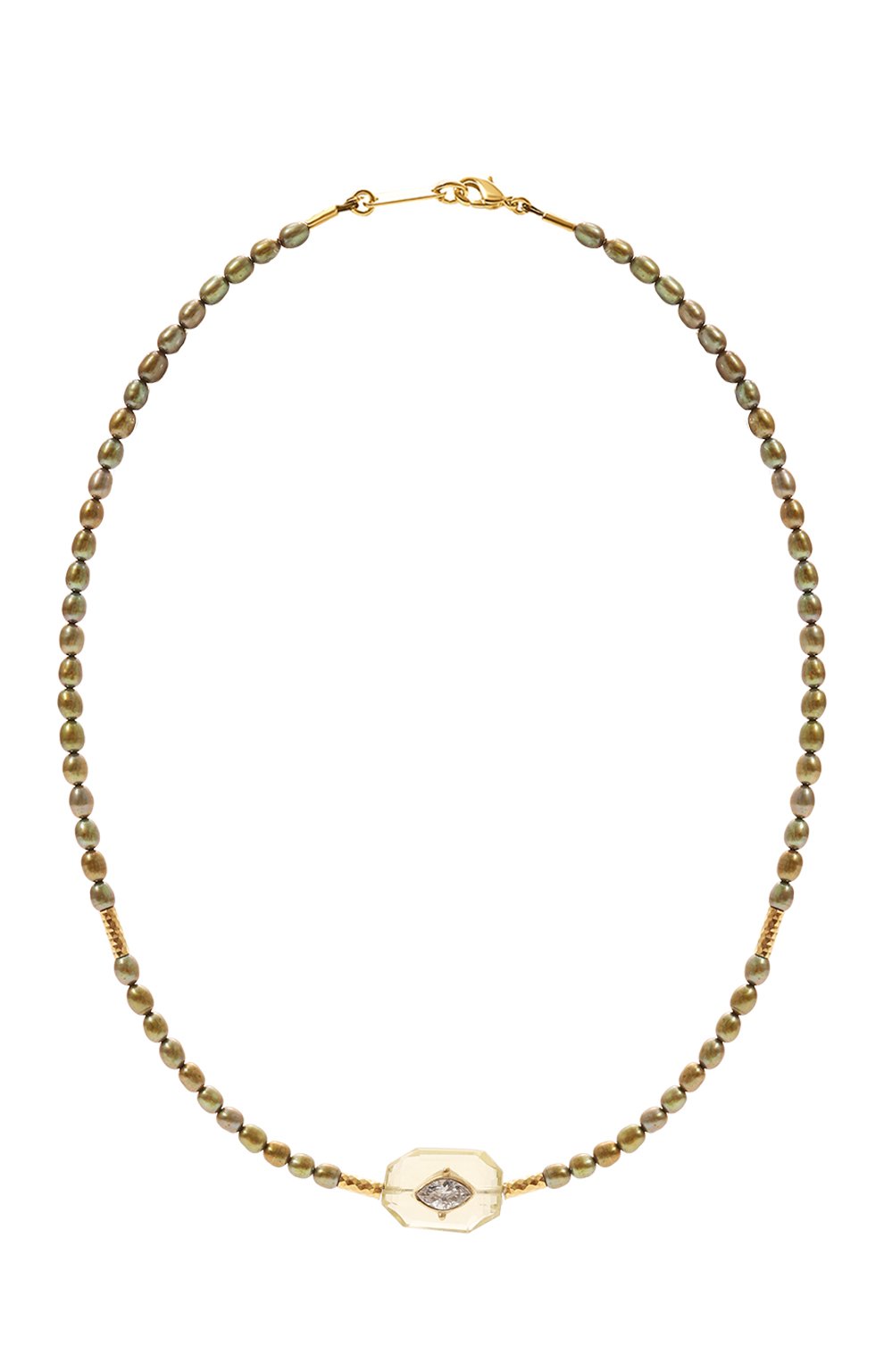 Колье HANKA_IN золотого цвета по цене 21550 руб., арт. INS-CH-PKA-QLEM-CZ-1M, фото 1 Колье HANKA_IN, арт. INS-CH-PKA-QLEM-CZ-1M, фото 1