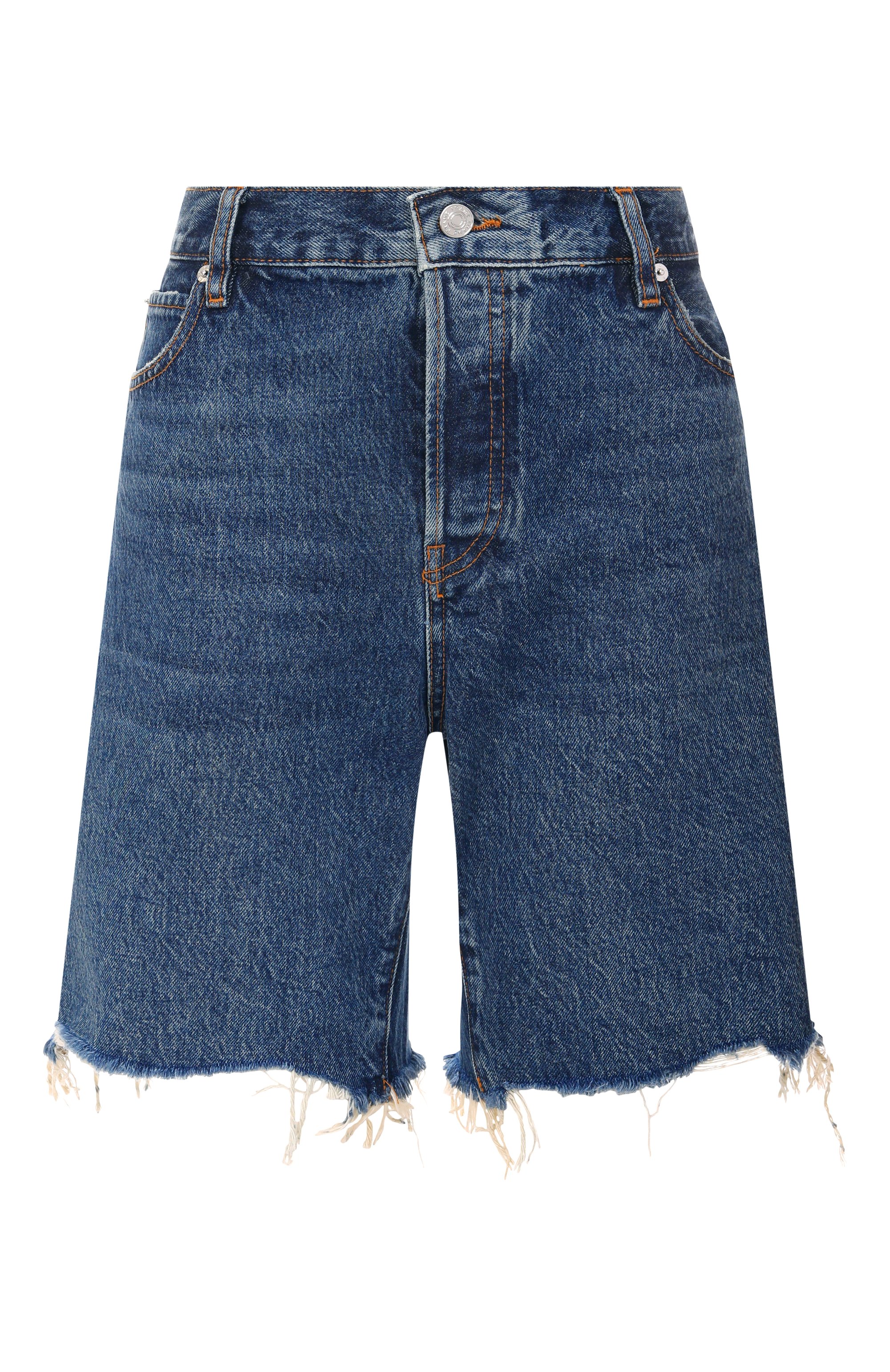 Джинсовые шорты FRAME DENIM синего цвета по цене 42850 руб., арт. 4004RF210, фото 1 Джинсовые шорты FRAME DENIM, арт. 4004RF210, фото 1