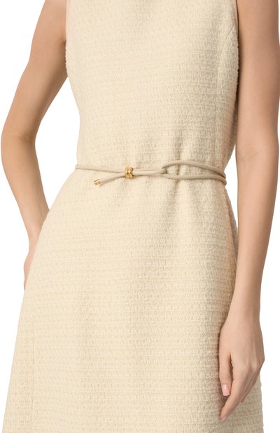 Кожаный пояс AGNONA кремового цвета по цене 61550 руб., арт. L60901/U8090, фото 2 Кожаный пояс AGNONA, арт. L60901/U8090, фото 2