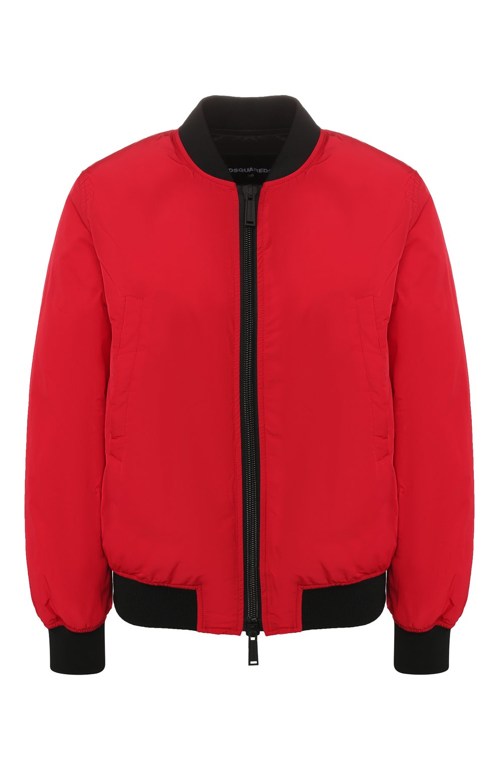 Пуховый бомбер DSQUARED2 красного цвета по цене 52050 руб., арт. S75AM0686/S52109, фото 1 Пуховый бомбер DSQUARED2, арт. S75AM0686/S52109, фото 1