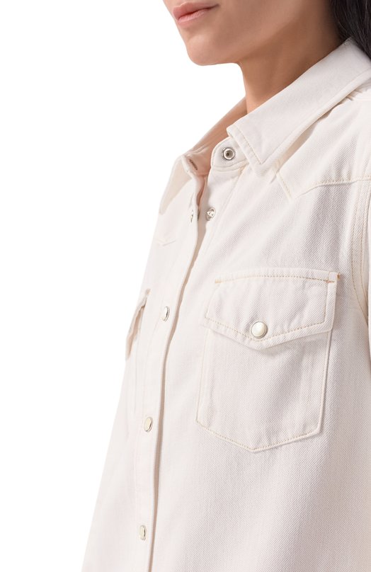 Джинсовая рубашка Frame Denim 7035182/THE CLASSIC SHIRT Белый  7035182/THE CLASSIC SHIRT Фото 5