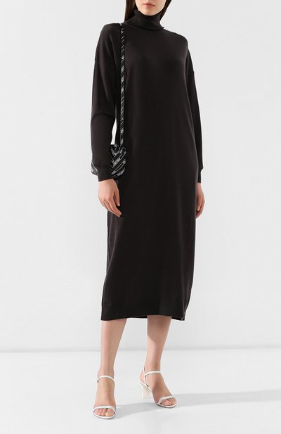 Шерстяное платье DSQUARED2 серого цвета по цене 94100 руб., арт. S75CV0102/S16894, фото 2 Шерстяное платье DSQUARED2, арт. S75CV0102/S16894, фото 2