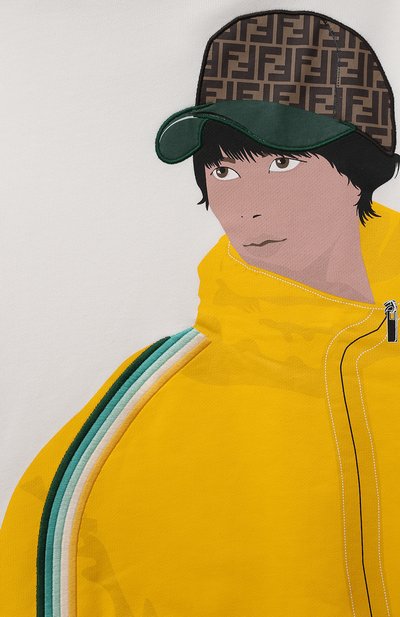 Хлопковое худи FENDI, арт. JMH146/5V0/8A-12+, фото 3