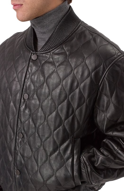 Кожаный бомбер MVST M25.1PM.0005 Чёрный  M25.1PM.0005 Фото 5