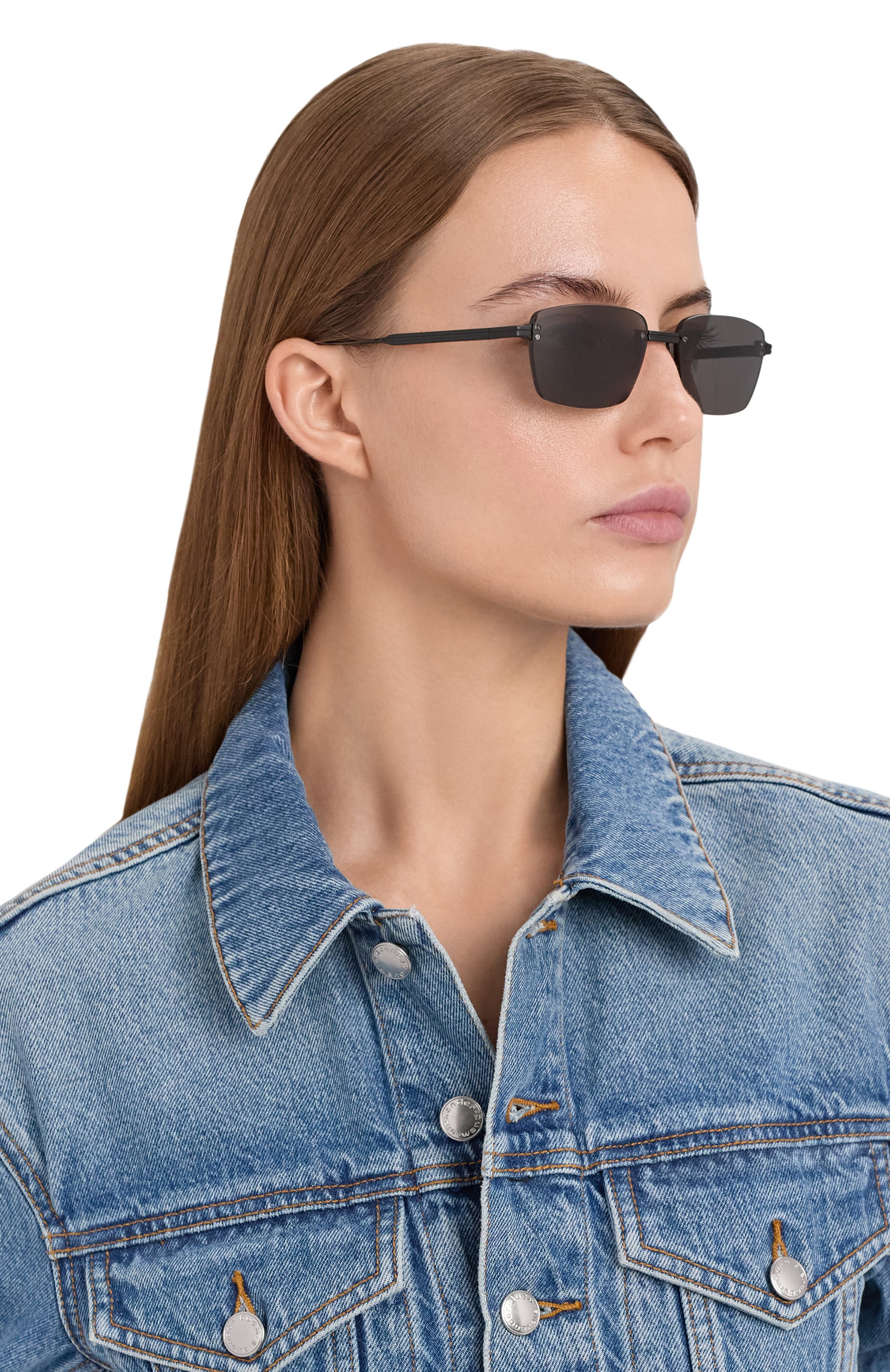 Солнцезащитные очки CHIMI, арт. RIMLESS CUBIC BLACK, фото 2