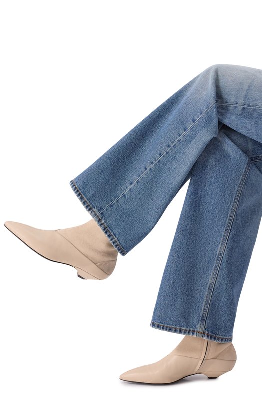 Кожаные ботильоны Beak 25 Sergio Rossi B11570/MFL360 Кремовый  B11570/MFL360 Фото 2