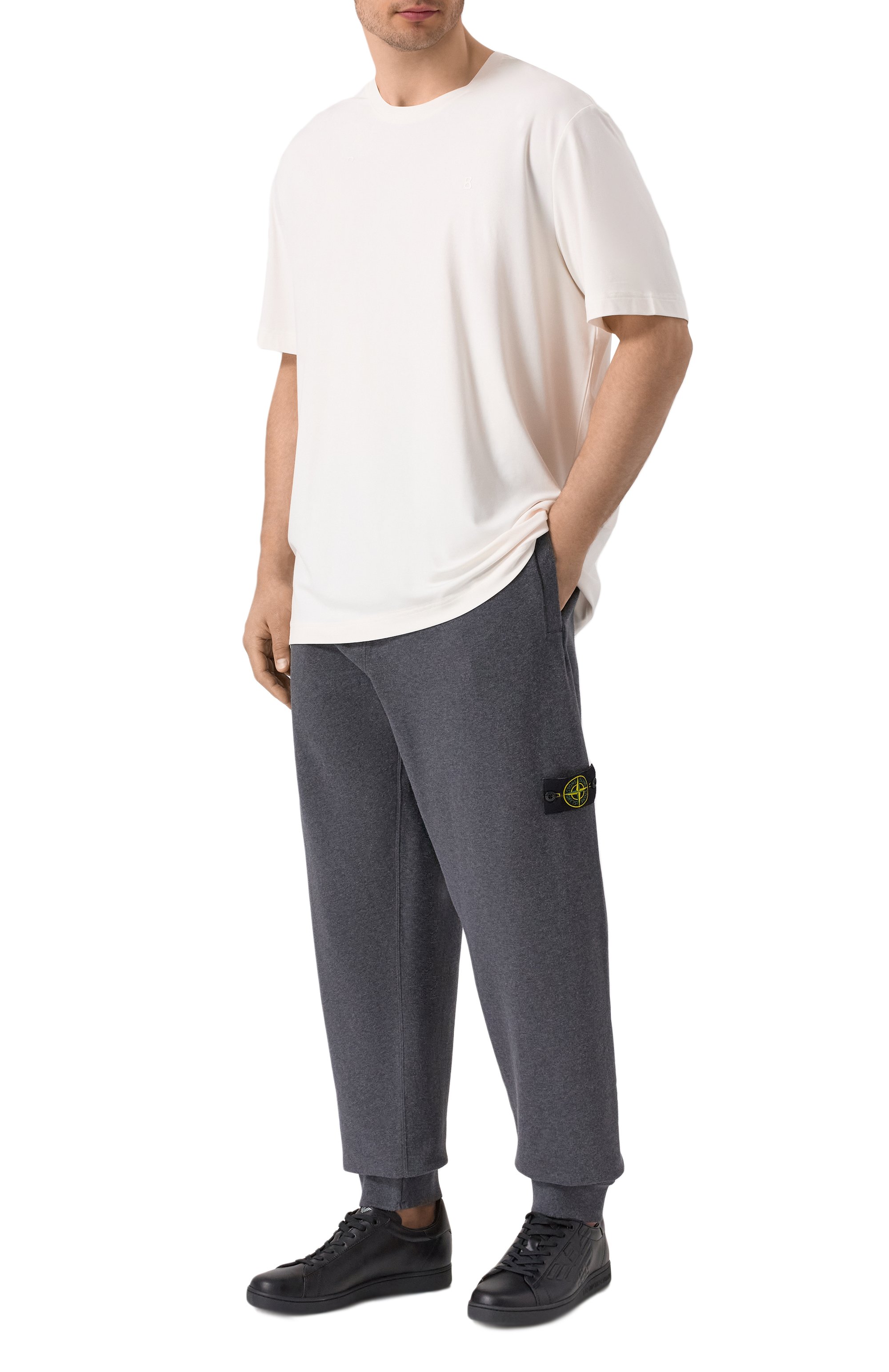 Хлопковые джоггеры STONE ISLAND, арт. 811560920, фото 2