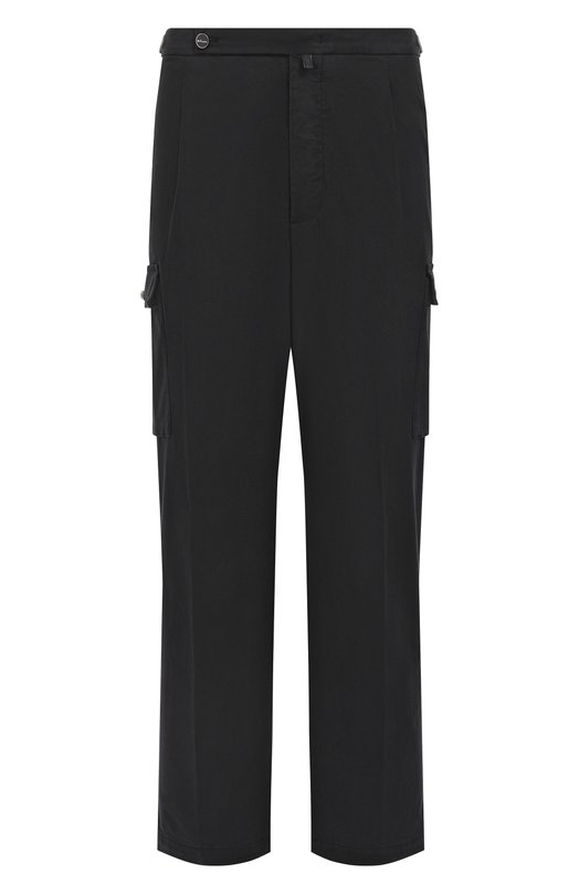 Хлопковые брюки-карго Kiton UP0005K0600F18 Чёрный UP0005K0600F18