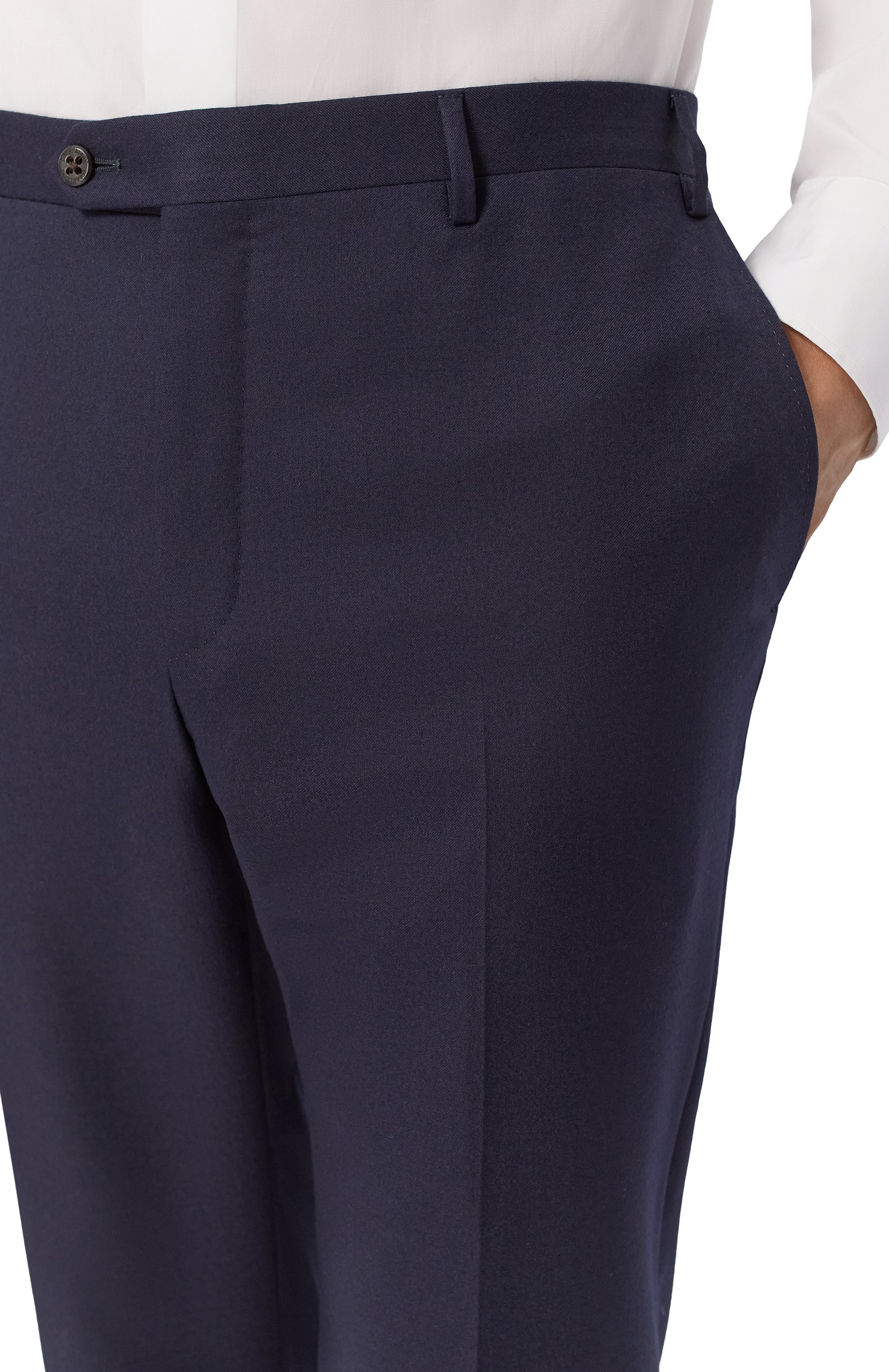 Шерстяные брюки CORNELIANI темно-синего цвета по цене 56450 руб., арт. 285B01/2A18111, фото 5 Шерстяные брюки CORNELIANI, арт. 285B01/2A18111, фото 5