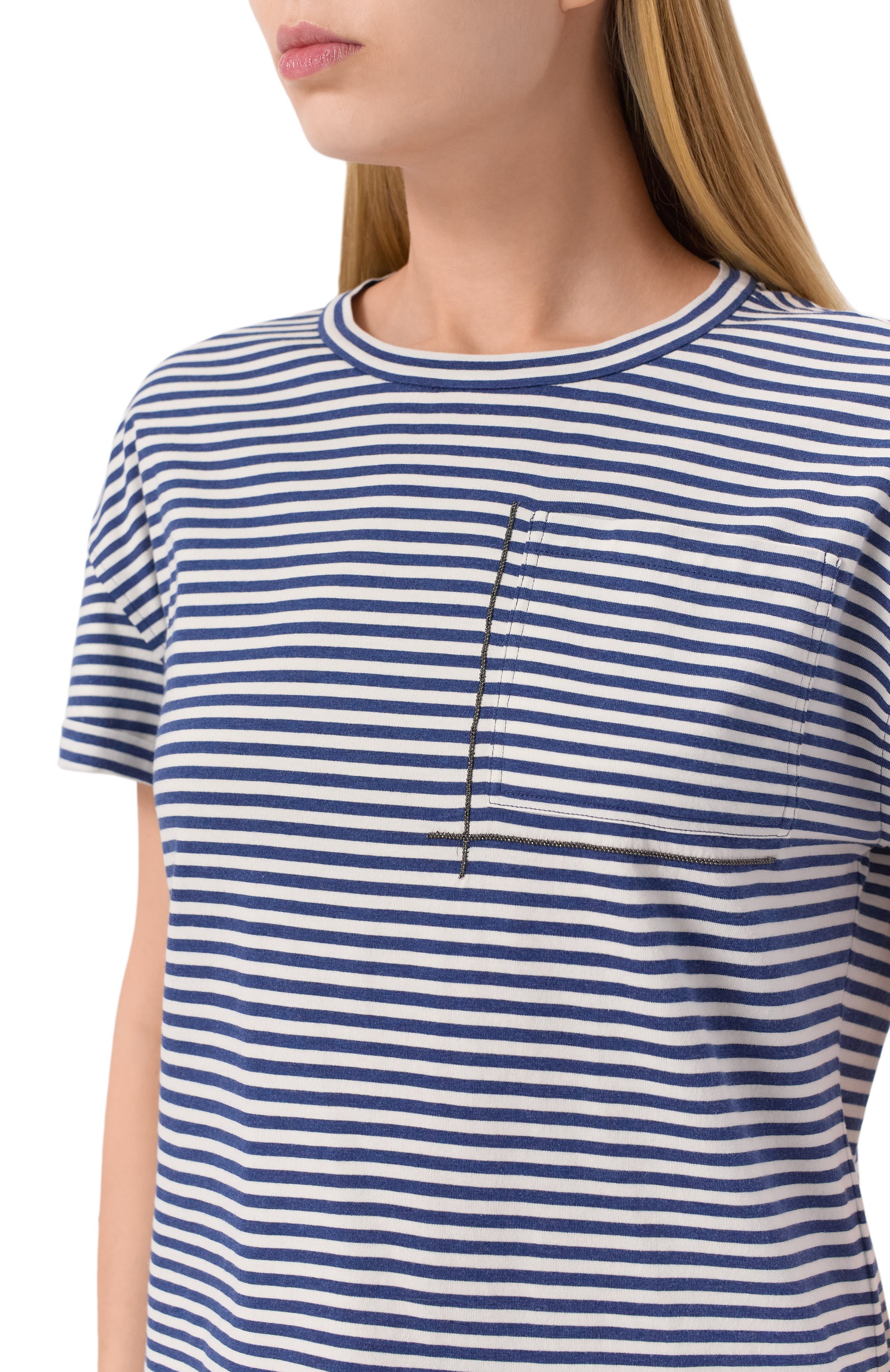 Хлопковая футболка BRUNELLO CUCINELLI, арт. ML929HA820, фото 5