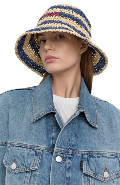 Соломенная панама MC2 SAINT BARTH синего цвета по цене 14050 руб., арт. STBA P0LLY W/06570H, фото 2 Соломенная панама MC2 SAINT BARTH, арт. STBA P0LLY W/06570H, фото 2