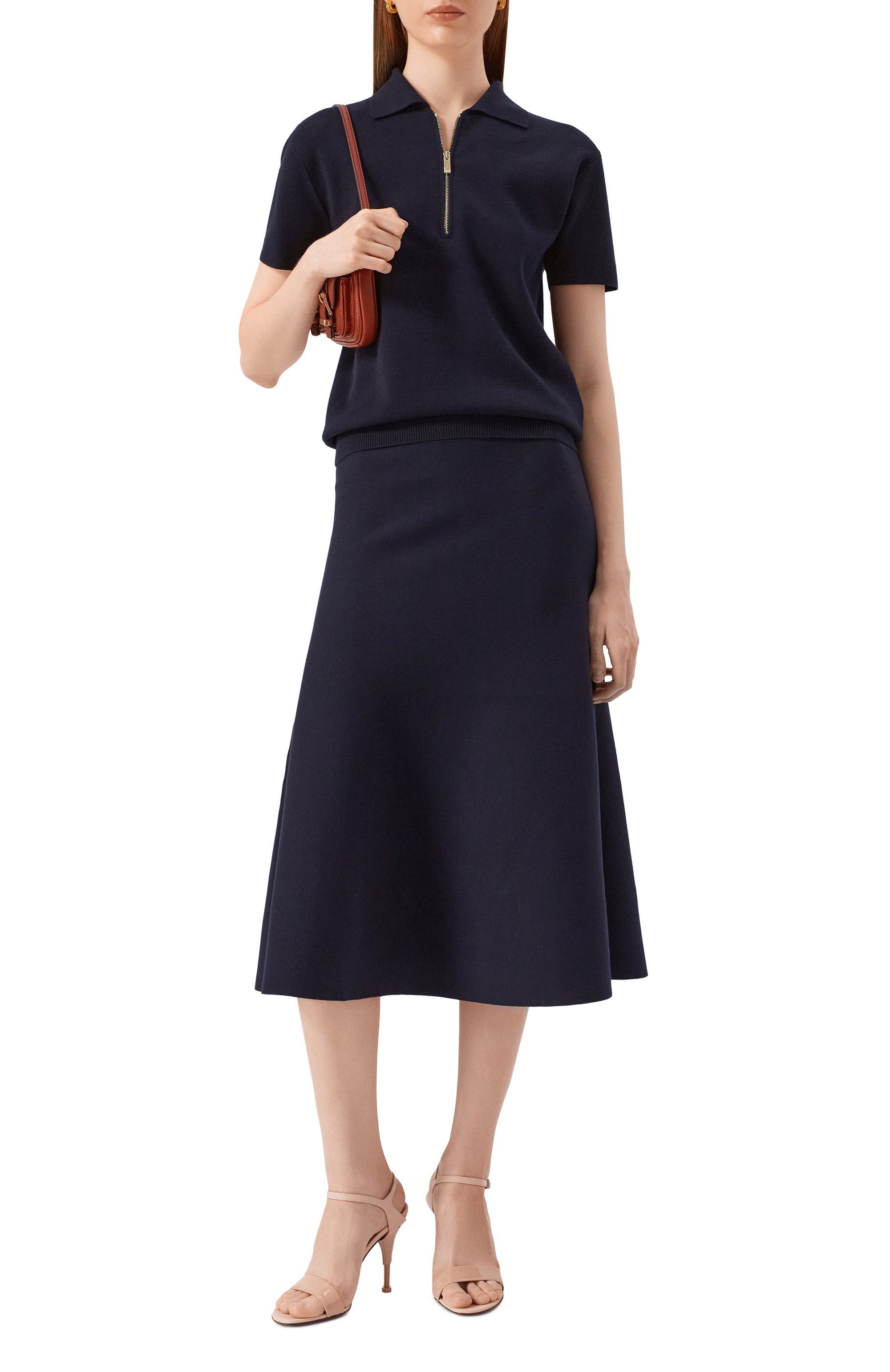 Юбка из вискозы MAX MARA STUDIO синего цвета по цене 46050 руб., арт. GIUSY, фото 2 Юбка из вискозы MAX MARA STUDIO, арт. GIUSY, фото 2