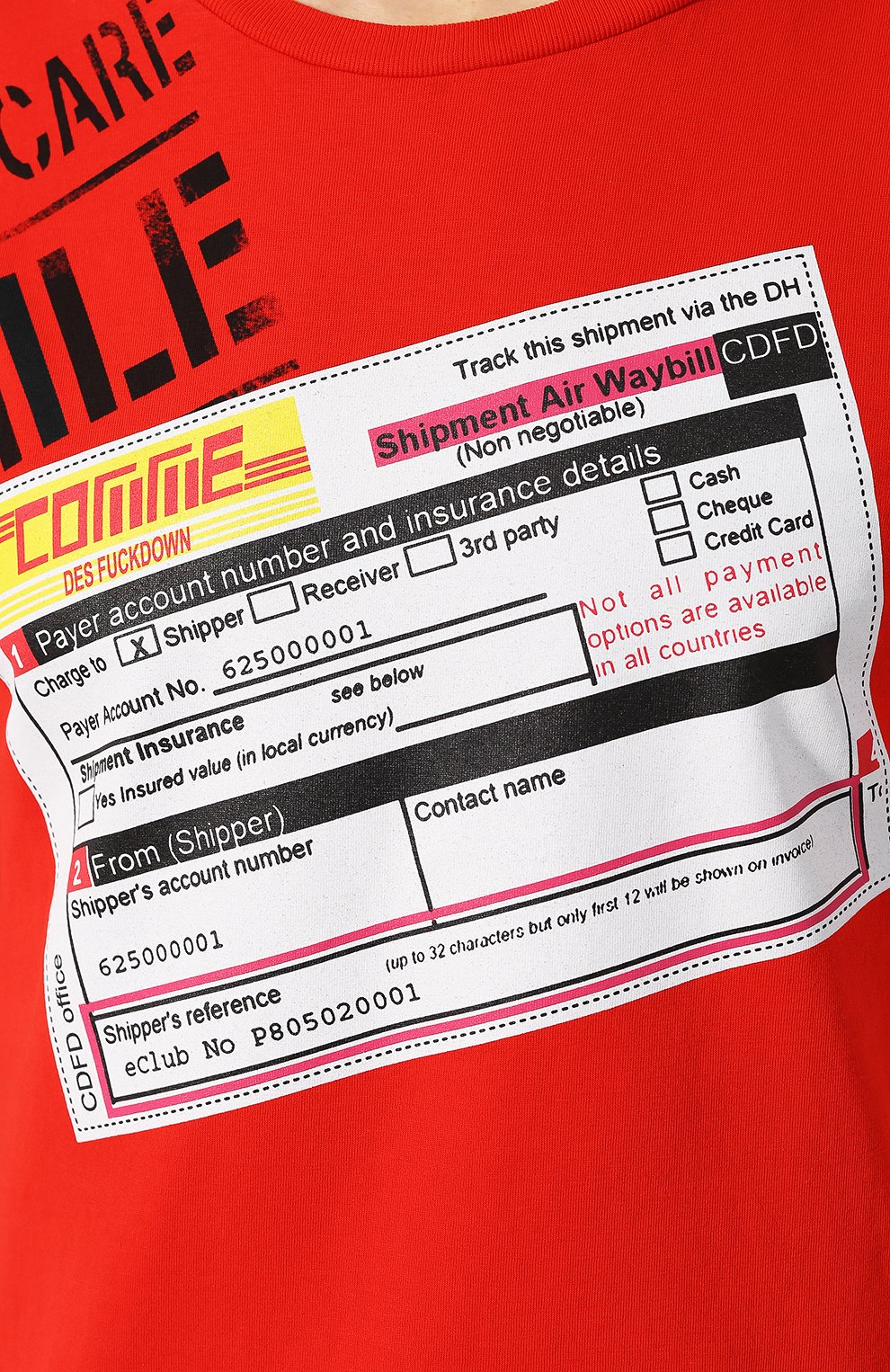 Хлопковая футболка  COMME DES FUCKDOWN, арт. CDFU400, фото 5