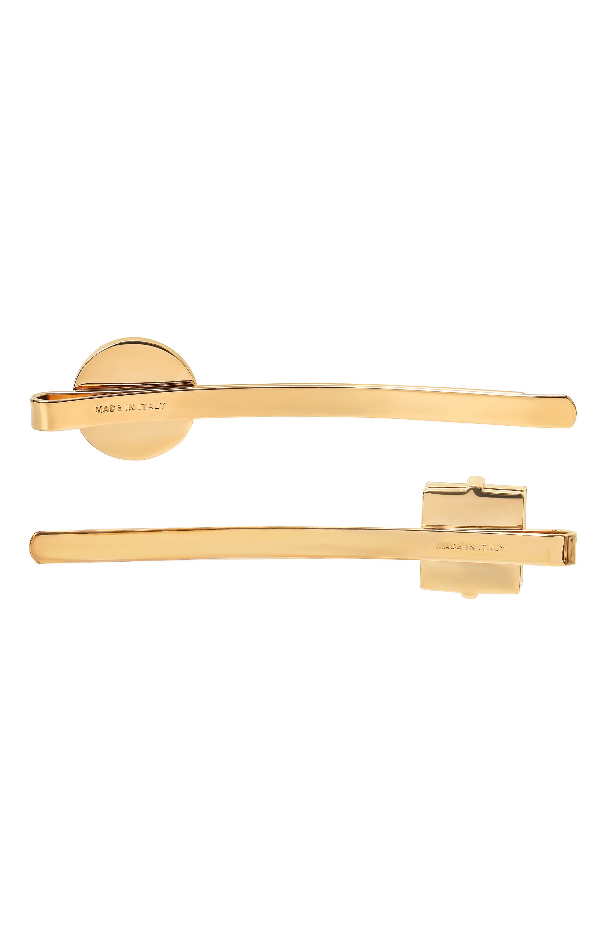 Комплект из двух заколок для волос MIU MIU золотого цвета по цене 52000 руб., арт. 5JF112-2DQ3-F0NXA, фото 3 Комплект из двух заколок для волос MIU MIU, арт. 5JF112-2DQ3-F0NXA, фото 3