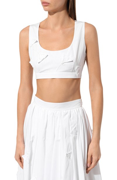 Хлопковый бра-топ PRADA, арт. P926IR-1ZBP-F0009-211, фото 3