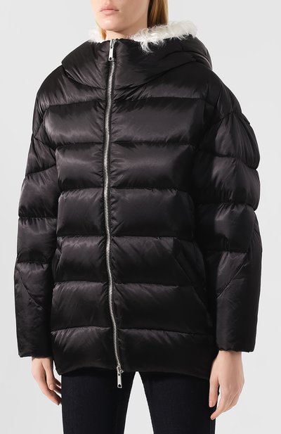 Пуховик ERMANNO ERMANNO SCERVINO черного цвета по цене 73050 руб., арт. 45T PN11 TRA, фото 3 Пуховик ERMANNO ERMANNO SCERVINO, арт. 45T PN11 TRA, фото 3