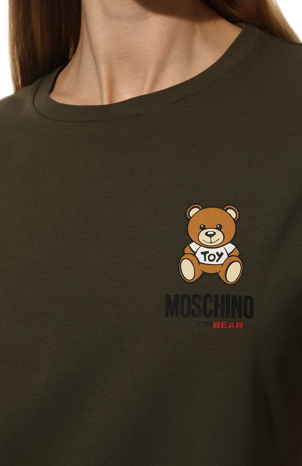 Хлопковая сорочка MOSCHINO хаки цвета по цене 17100 руб., арт. A1910/9003, фото 5 Хлопковая сорочка MOSCHINO, арт. A1910/9003, фото 5