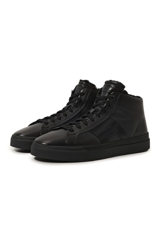 Кожаные кеды Santoni