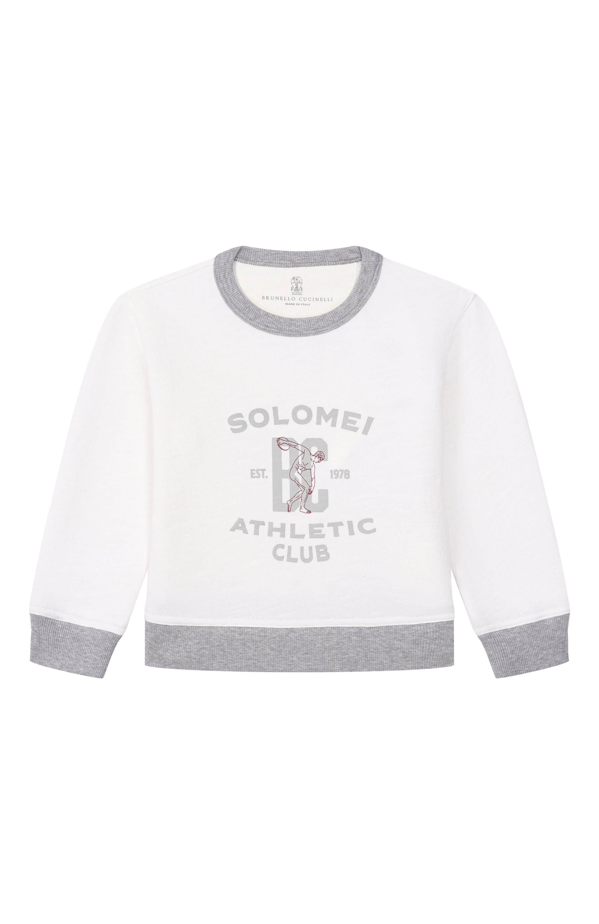 Свитшот из хлопка и льна BRUNELLO CUCINELLI, арт. BR831E502A, фото 1