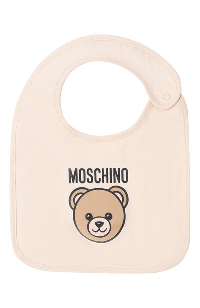 Комплект из шапки и нагрудника MOSCHINO светло-бежевого цвета по цене 9580 руб., арт. MUY099/LCA19, фото 4 Комплект из шапки и нагрудника MOSCHINO, арт. MUY099/LCA19, фото 4