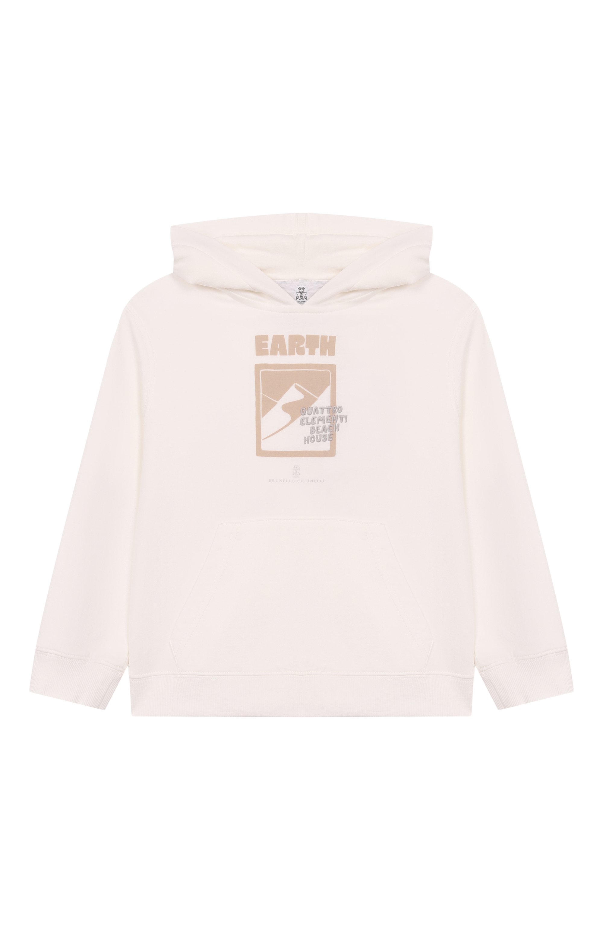 Хлопковое худи BRUNELLO CUCINELLI кремового цвета по цене 57850 руб., арт. BW863E505A, фото 1 Хлопковое худи BRUNELLO CUCINELLI, арт. BW863E505A, фото 1