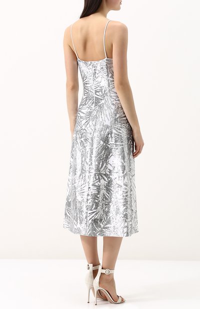 Приталенное шелковое платье-миди с пайетками MICHAEL KORS COLLECTION, арт. KDK/456RKK519A, фото 4