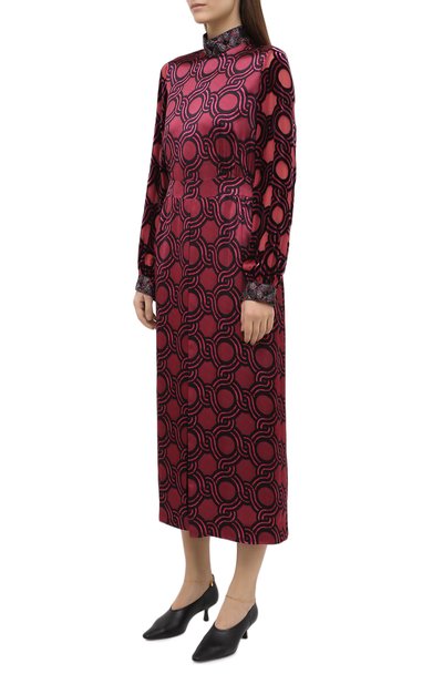 Атласное платье DRIES VAN NOTEN, арт. 202-38624-1278, фото 3
