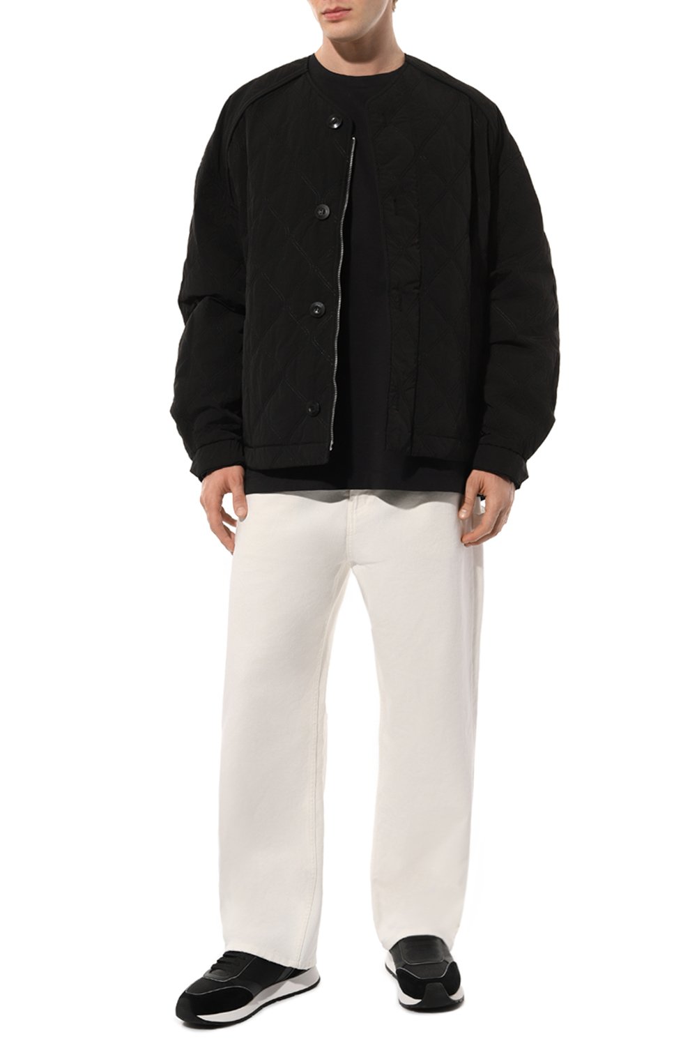 Комбинированные кроссовки VERSACE черного цвета по цене 49950 руб., арт. 1014457/1A00389, фото 2 Комбинированные кроссовки VERSACE, арт. 1014457/1A00389, фото 2