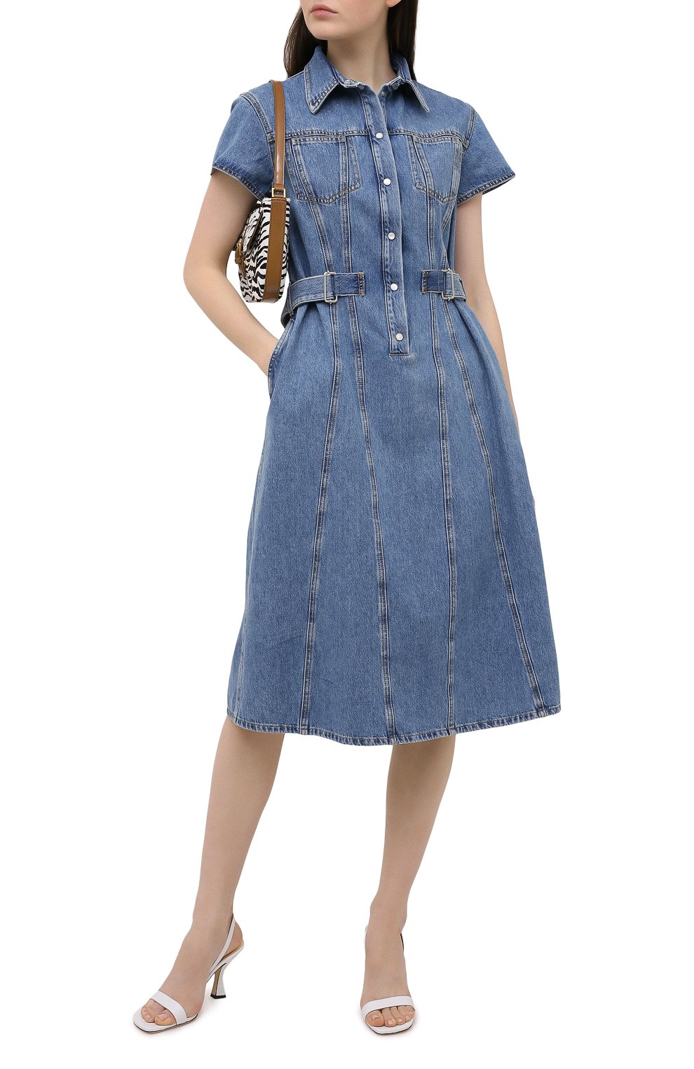 Джинсовое платье MSGM синего цвета по цене 49250 руб., арт. 3041MDA40L 217280, фото 2 Джинсовое платье MSGM, арт. 3041MDA40L 217280, фото 2