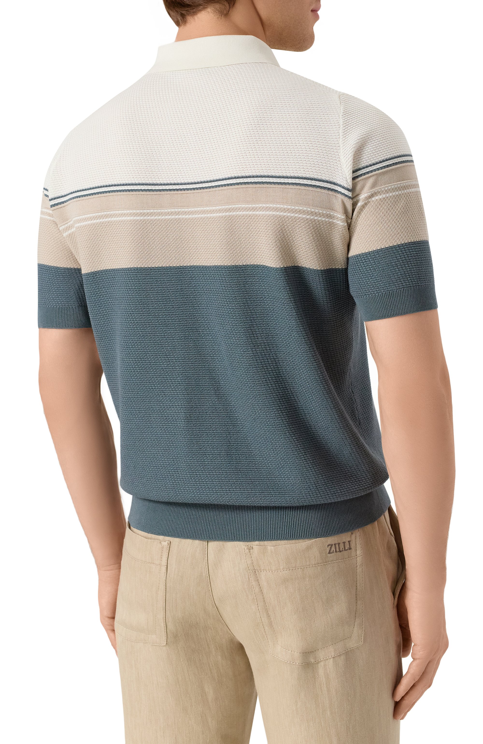 Поло из хлопка и шелка ZILLI, арт. KZP002M0142VTHL00, фото 4