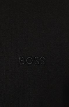 Мужское хлопковое поло BOSS черного цвета, арт. 50468392 | Фото 5 (Длина (для топов): Стандартные; Материал сплава: Проставлено; Драгоценные камни: Проставлено; Рукава: Длинные; Материал внешний: Хлопок; Застежка: Пуговицы; Стили: Кэжуэл; Принт: Без принта)