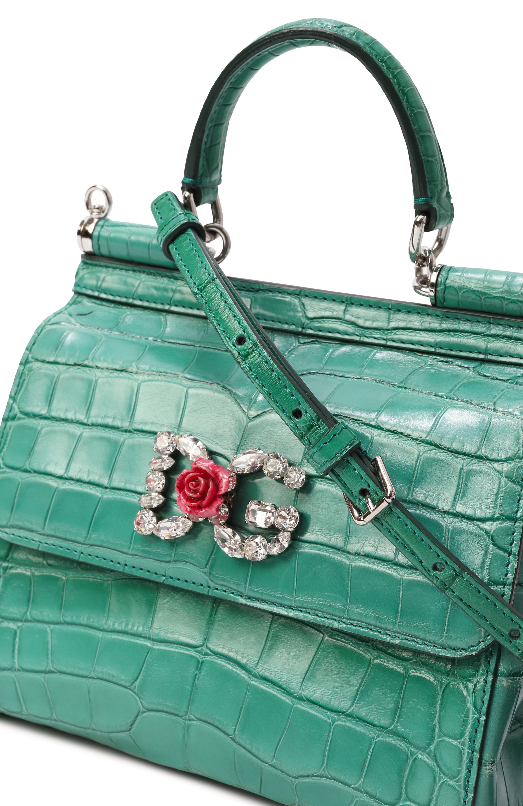 Сумка sicily small из кожи аллигатора DOLCE & GABBANA, арт. BB6003/B2DG6/AMIS, фото 3