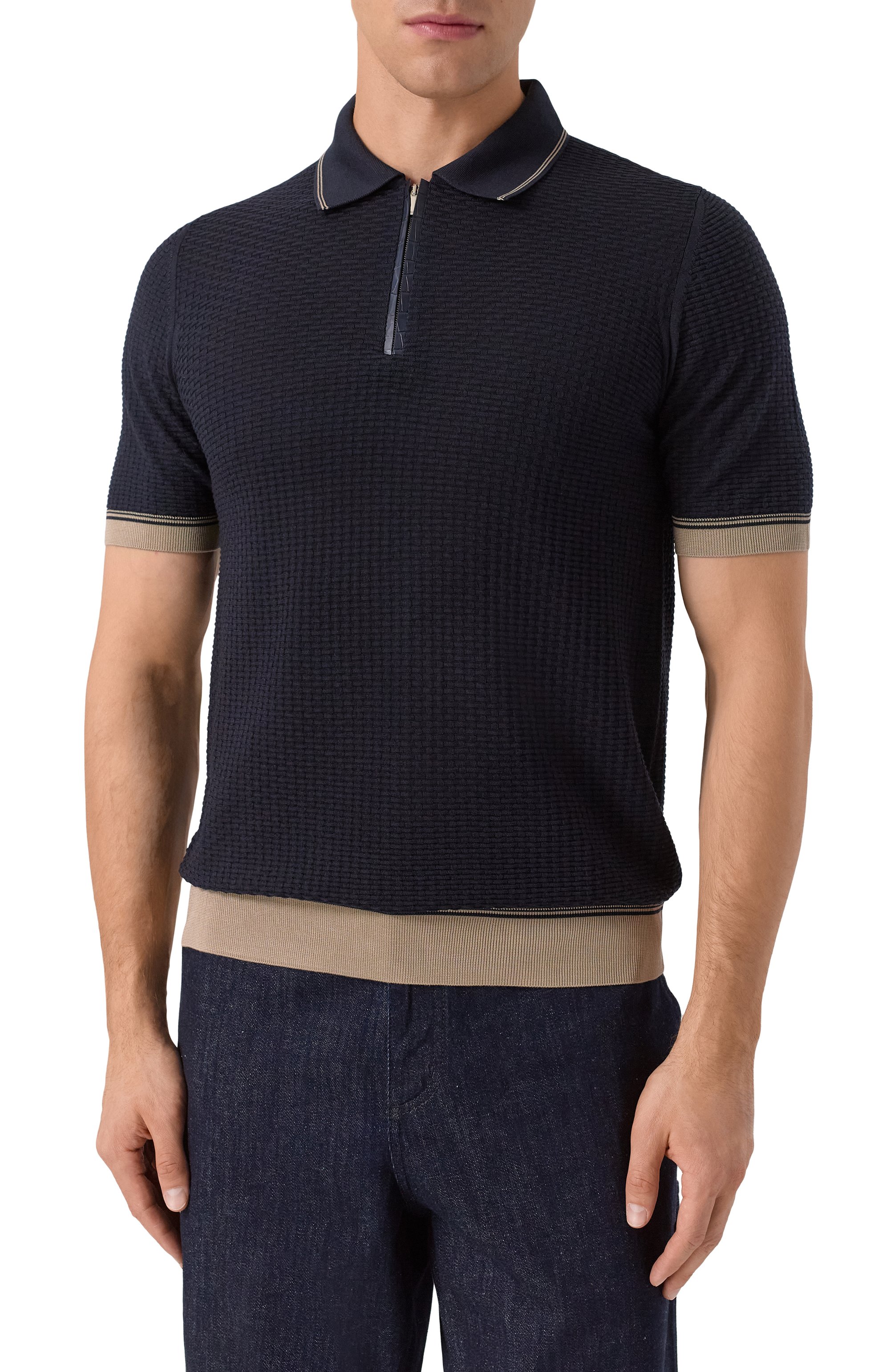 Шелковое поло ZILLI, арт. KZP002M0641VBSH00, фото 3