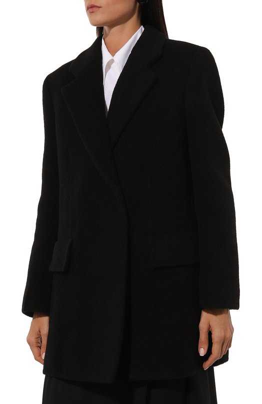 Шерстяное полупальто Jil Sander J02AA0172-J41387 Чёрный  J02AA0172-J41387 Фото 3