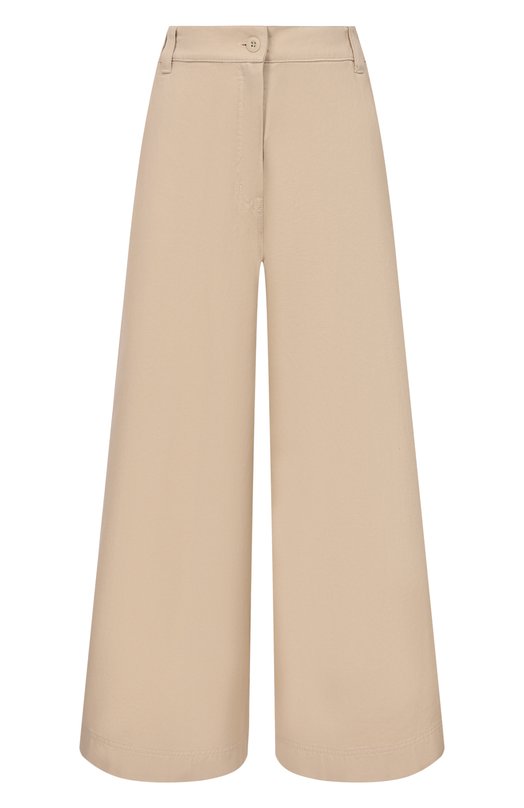 Хлопковые брюки Weekend Max Mara ARIETE Бежевый ARIETE